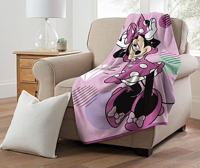 Disney Minnie Mouse Unicorn Fleece Blanket Girls Throw 