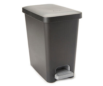 Black Step-On 2.7 Gallon Waste Can with Removable Liner