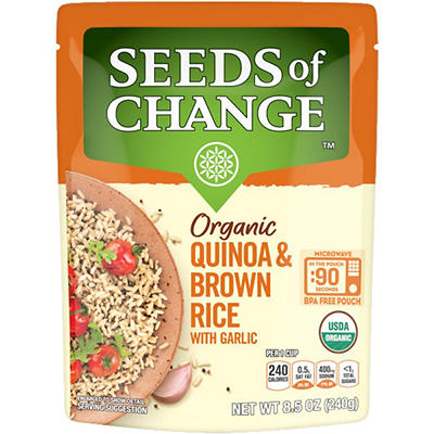 Organic Quinoa & Brown Rice with Garlic, 8.5 Oz.
