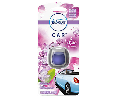 Febreze Car Odor-Eliminating Air Freshener Vent Clip, Lilac & Violet, 1 count