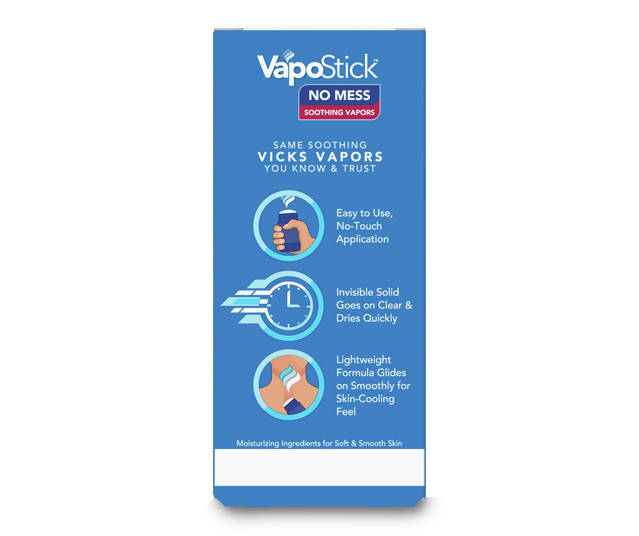 Vicks VapoStick, Solid Balm, No Mess, Soothing Non-Medicated Vicks Vapors,  Easy-To-Use No-Touch Applicator, Quick Dry, Lightweight Skin Feel, From The  Makers of Vicks VapoRub, 1.25 oz