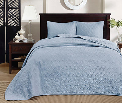 Vancouver Blue King 3-Piece Bedspread Set