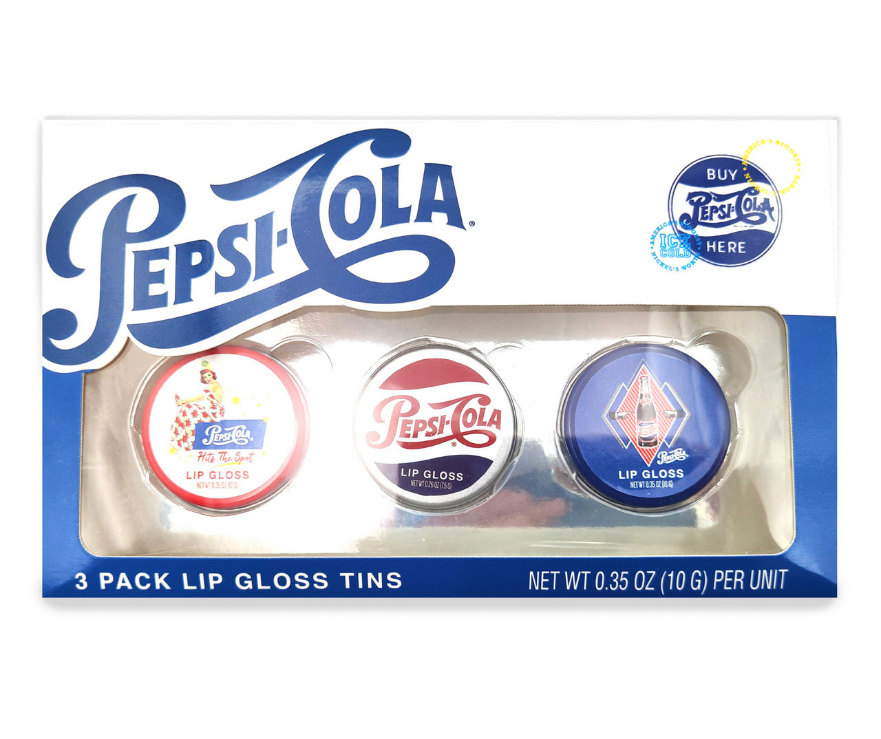 Vintage 5-Piece Pepsi Lip Balm Beauty Tin Set