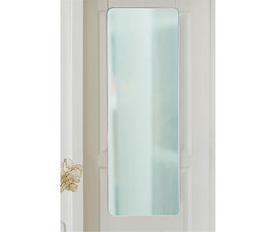 White Rounded Over-The-Door Mirror