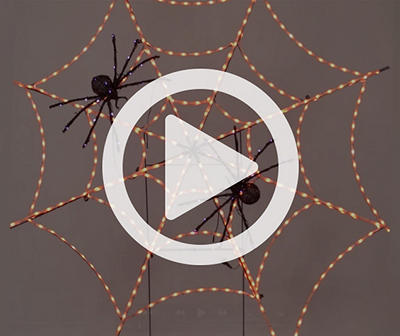60" Spider Web Twinkle LED Decor