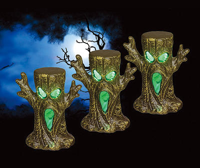 Spooky Trees 3-Piece LED & Sound Yard Stake Set