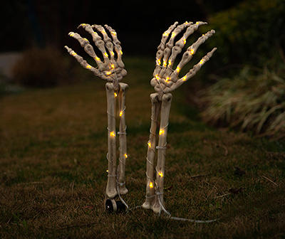 Skeleton Hand 2-Piece LED Yard Stake Set | Big Lots