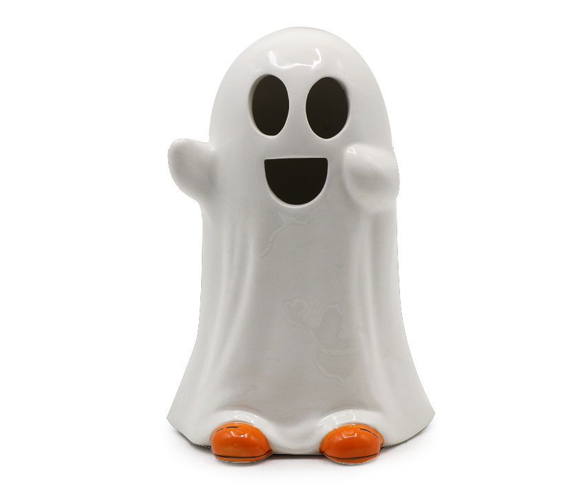 White Ghost with Feet LED Ceramic Decor | Big Lots