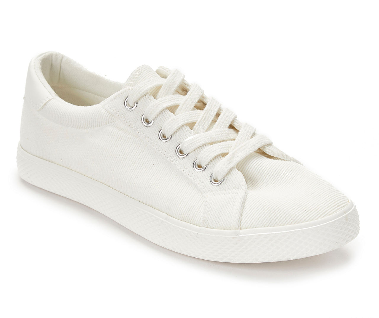 Women's X-Large White Canvas Sneakers