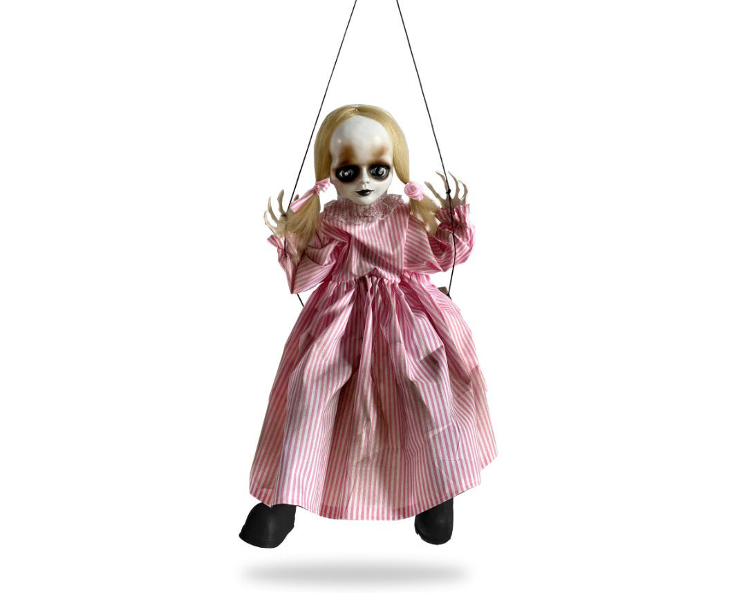 31 Doll On Swing Animated Decor