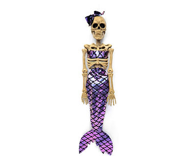 16" Mermaid Hanging Skeleton Decor