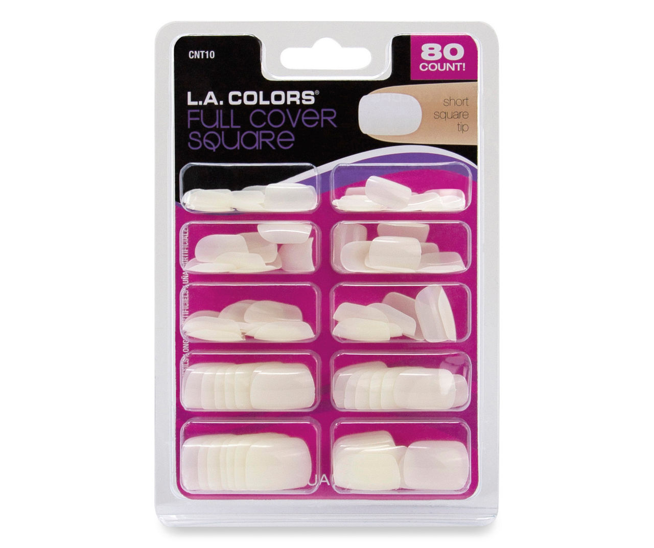 L.A. Colors Square Nail Tips, 80-Count | Big Lots