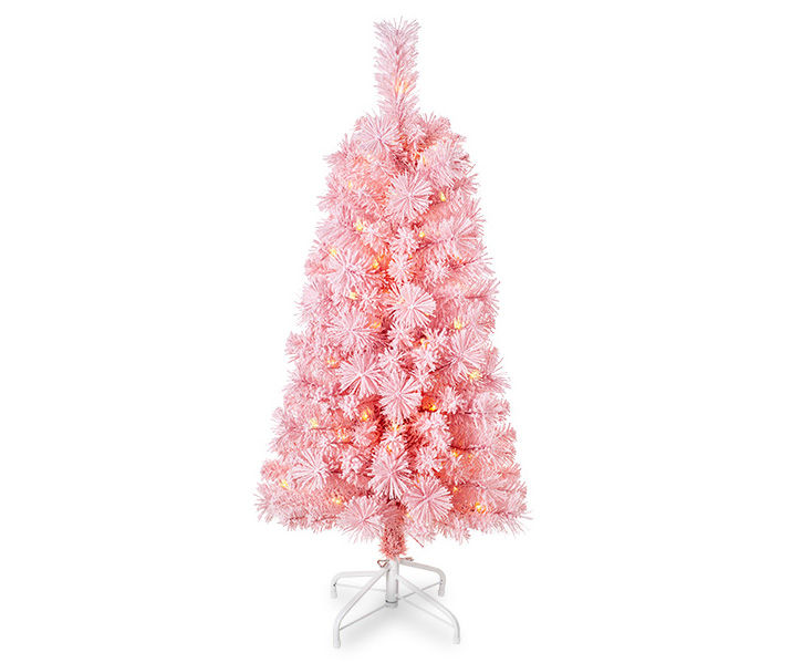 Pink flocked on sale christmas tree