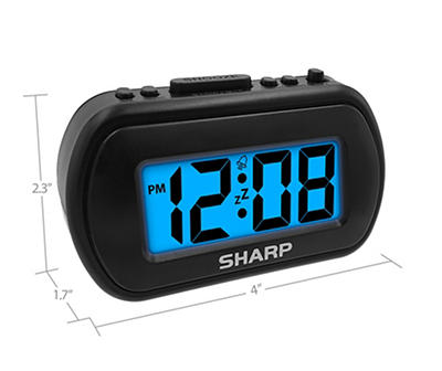 Black Backlight Digital Alarm Clock