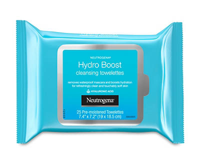 HydroBoost Facial Cleansing & Makeup Removing Wipes, 25-Count