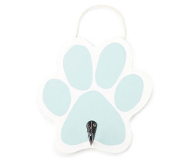 Mint 1-Hook Hanging Paw Print Wall Plaque