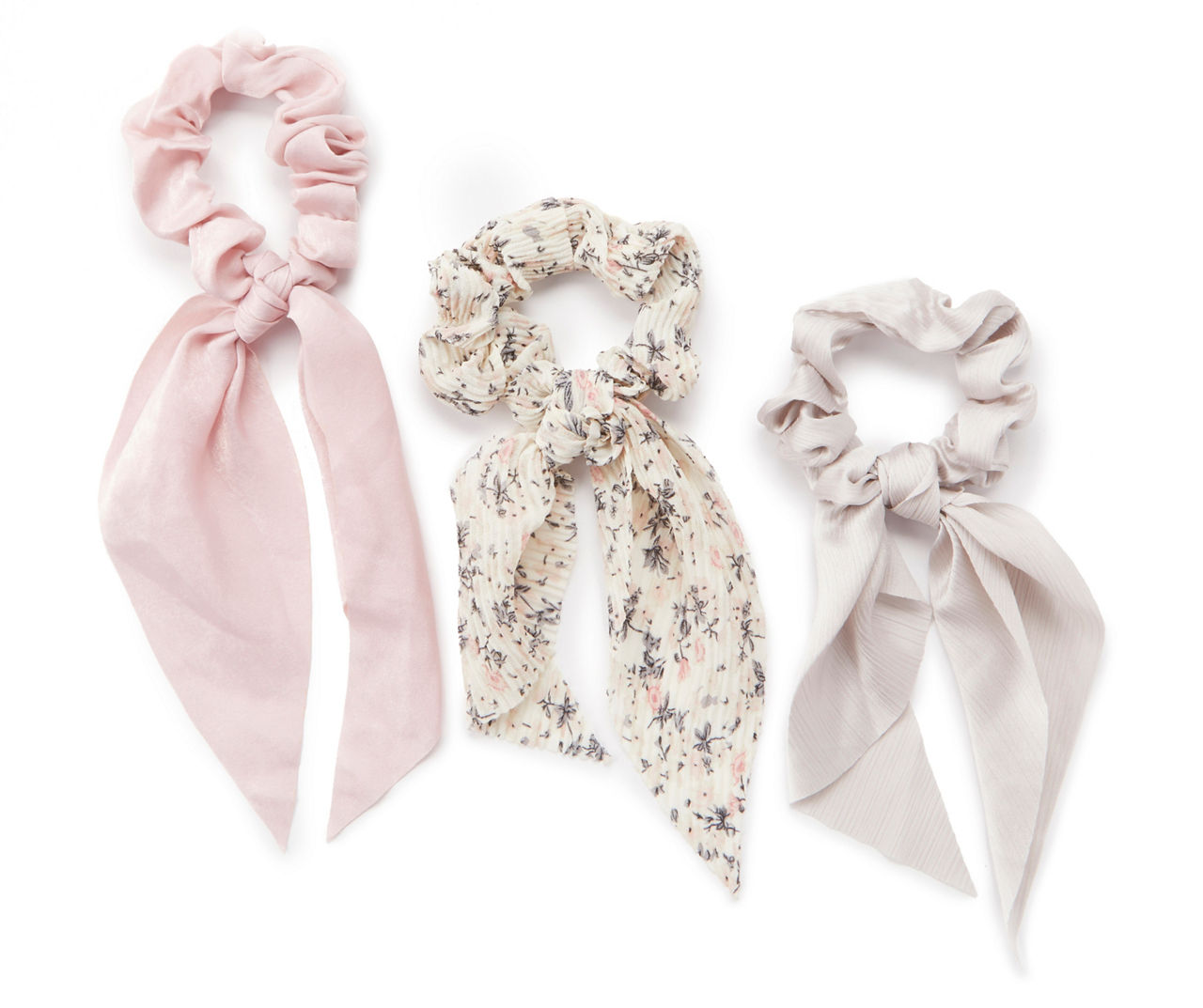 Floral Tail 3-Piece Scrunchie Set