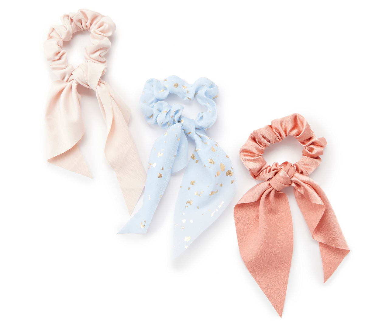 Metallic Tail 3-Piece Scrunchie Set