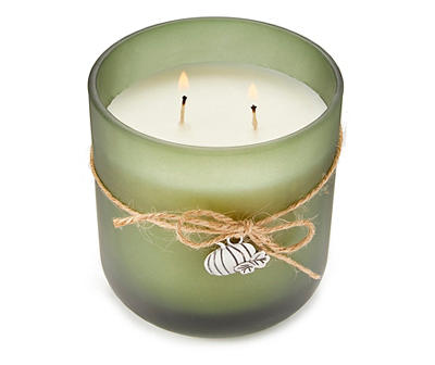 PP 12ozFROSTED CANDLE JAR GRN