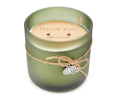 PP 12ozFROSTED CANDLE JAR GRN