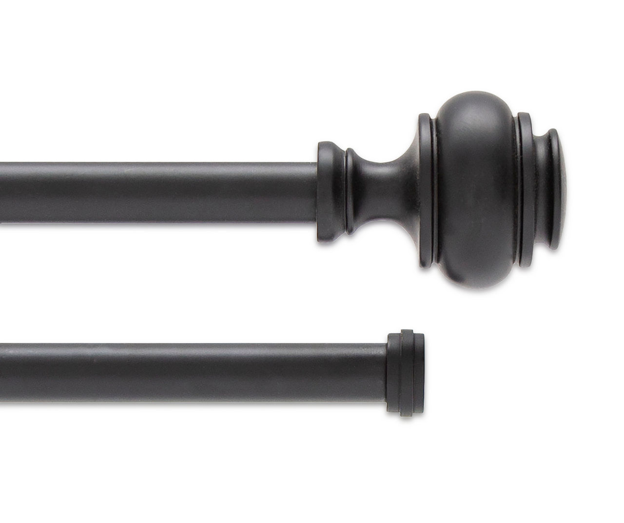 Broyhill Tatum Matte Black 5 8 Steel Decorative Double Curtain Rod 42 120 Big Lots