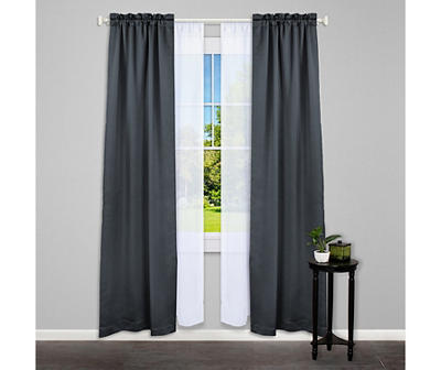 Broyhill Dakota 5/8" Standard Decorative Window Double Curtain Rod, 42-120", Brushed Nickel