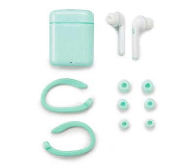 Mint & White True Wireless Bluetooth Buds & Accessory Kit