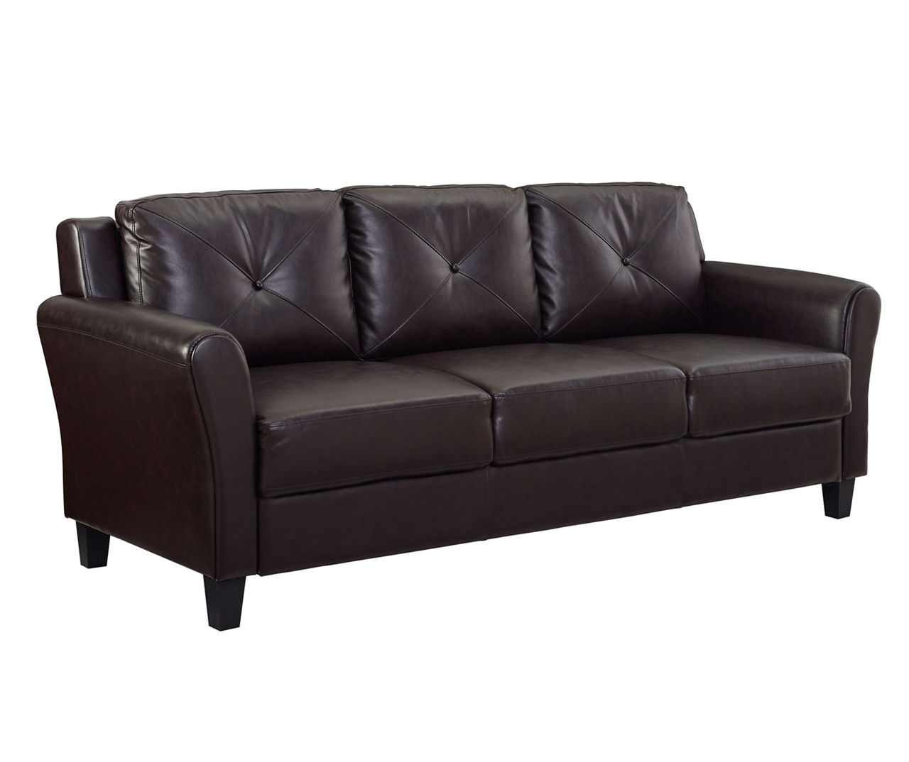 Lifestyle Solutions Hayward Java Faux Leather Sofa | Big Lots