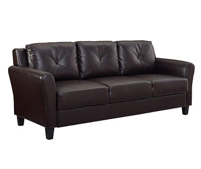 Hayward Java Faux Leather Sofa