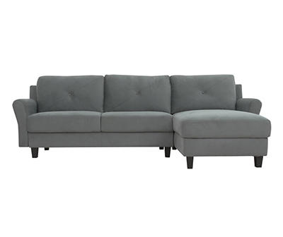 Hayward Gray Rolled Arm Sectional