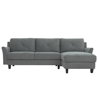 Hayward Gray Curved Arm Sectional