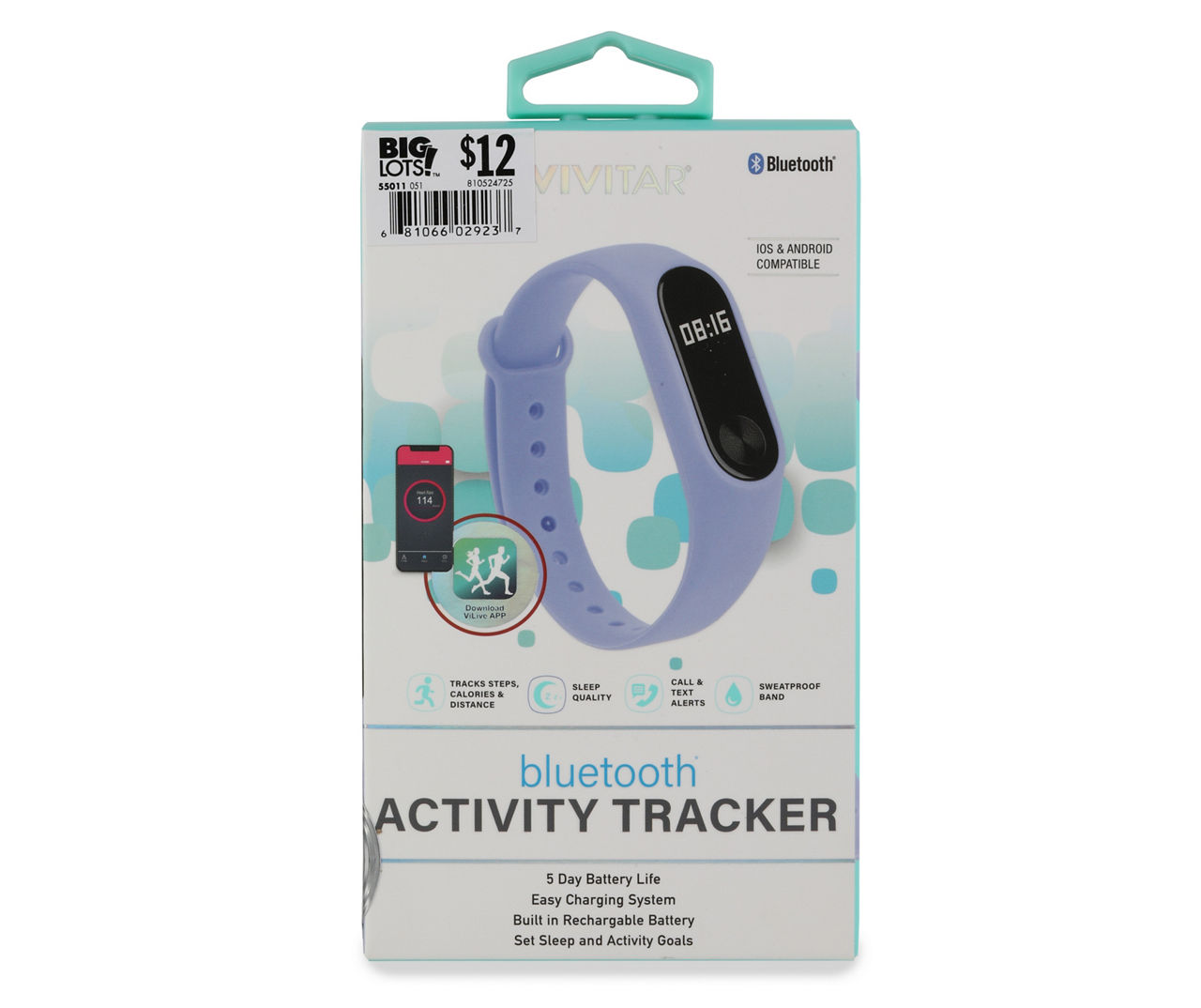 Vivitar Purple Bluetooth Fitness Tracker Plus Big Lots