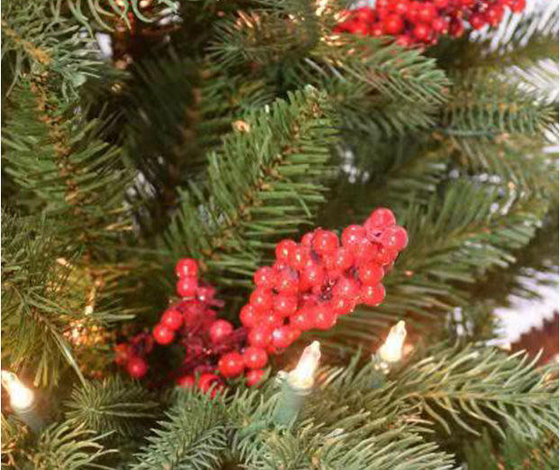 Pre-Lit Madison Christmas Trees with Pine Cones and Berries