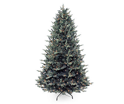 7.5' Blue Spruce Pre-Lit Artificial Christmas Tree with Clear Lights