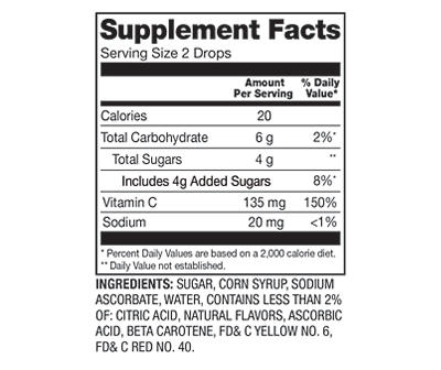 Vitamin C Supplement Drops, 80-Count