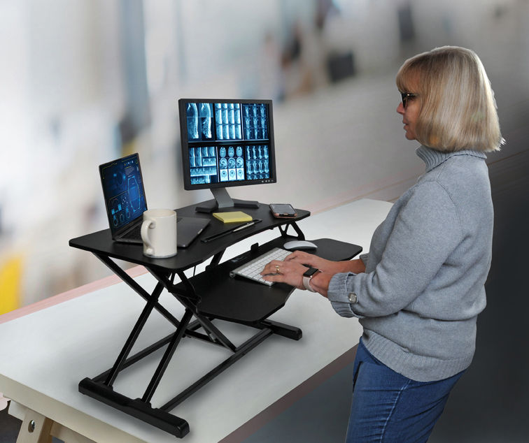 Royal Black Adjustable Standing Tabletop Desk, (32)