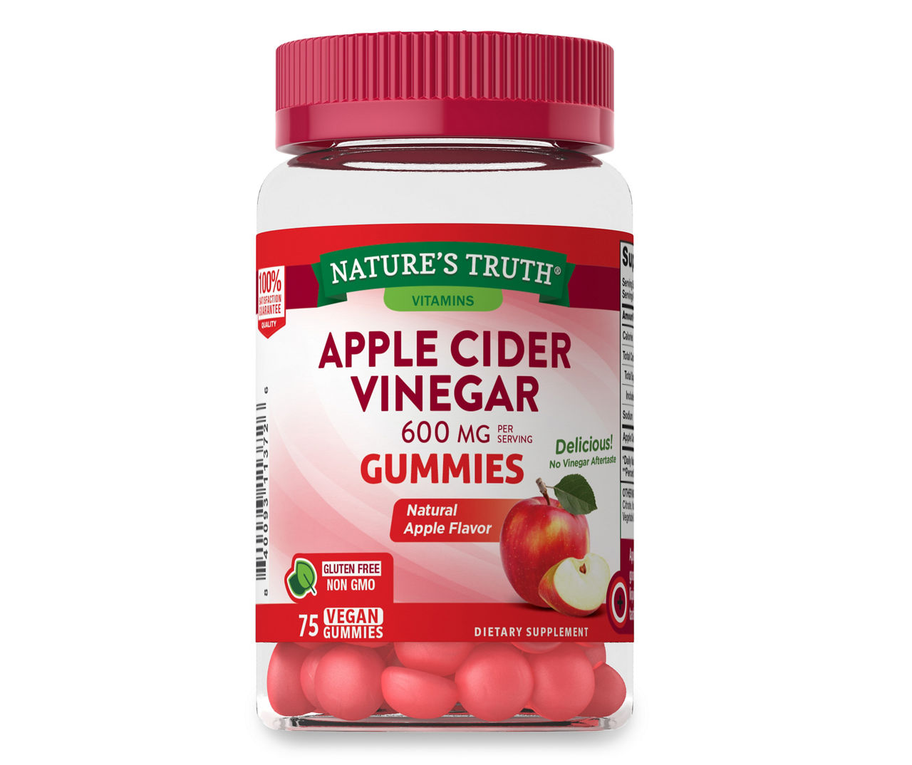 Nature's Truth Nature's Truth Apple Cider Vinegar 600 mg Gummies, 75
