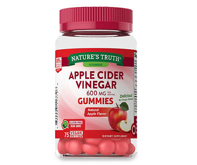 Nature's Truth Apple Cider Vinegar 600 mg Gummies, 75-Count