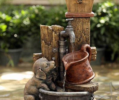 Birdhouse & Dog Water Fountain