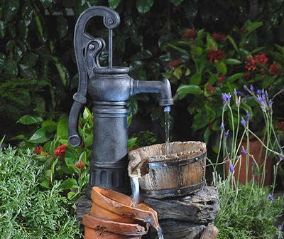 CLASSIC WATER PUMP FOUNTAIN W/LED LIGHT