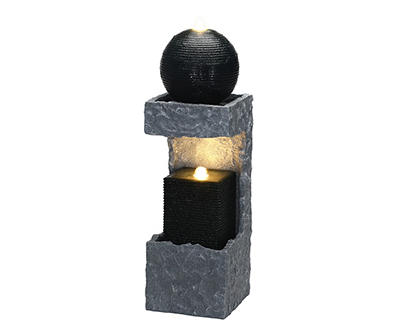 Sphere & Rock LED Water Fountain