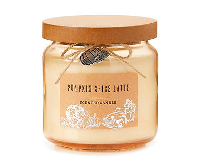 Pumpkin Spice Latte Glass Jar Candle, 15 Oz.