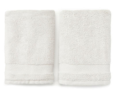 Light Gray Zero Twist Hand Towels, 2-Pack