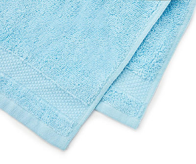 Sky Blue Zero Twist Hand Towels, 2-Pack