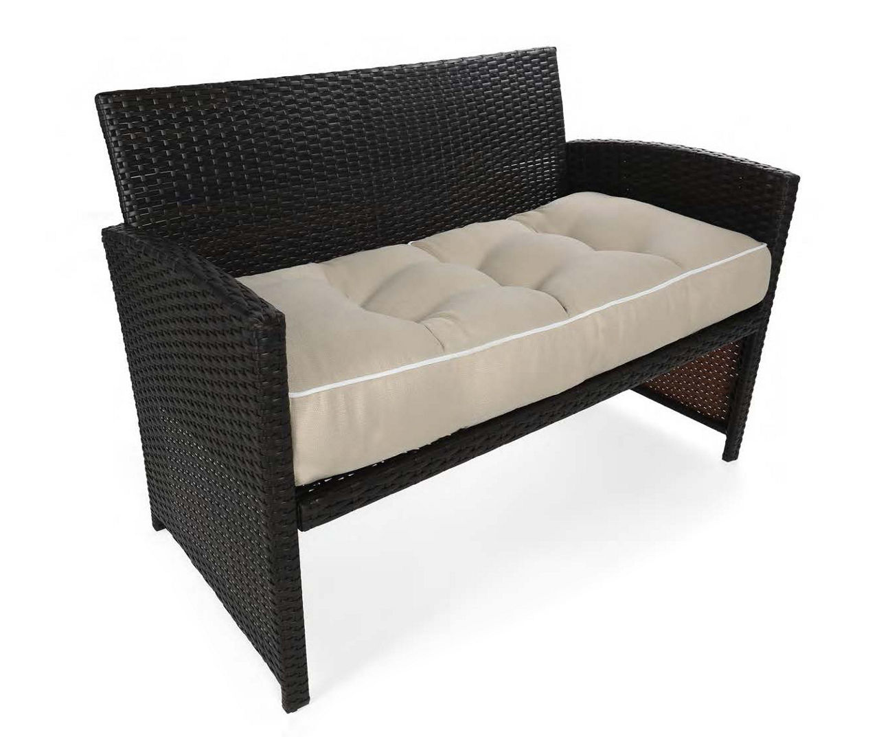 3 piece outdoor discount wicker cushion set