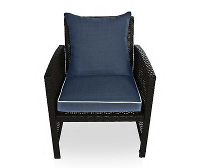 Navy Blue 4-Piece Deluxe Outdoor Chair Cushion Set
