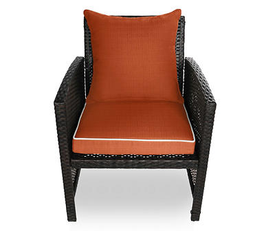 Burnt Orange 4-Piece Deluxe Outdoor Chair Cushion Set