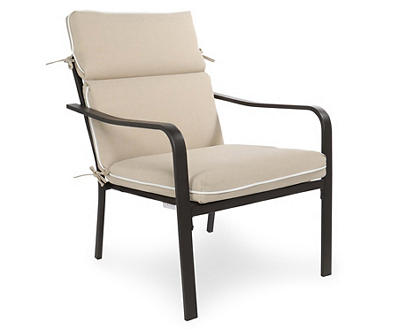 Linen High Back Outdoor Chair Cushion