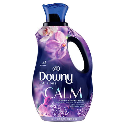 Downy Infusions Liquid Fabric Softener, Calm, Lavender & Vanilla Bean, 48 fl oz
