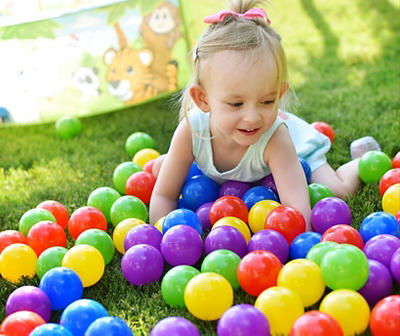 BABY ZONE PLAY AREA EASY POP UP PEN WITH MULTI COLOURED 100 BALL BIT BALLS KIDS 